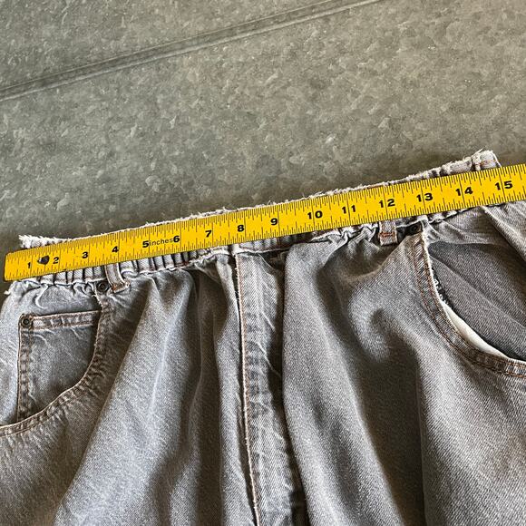 Vintage Haband Casual Joe Denim Jeans 30 Gray Distressed Elastic Waist Grandpa - Picture 10 of 12